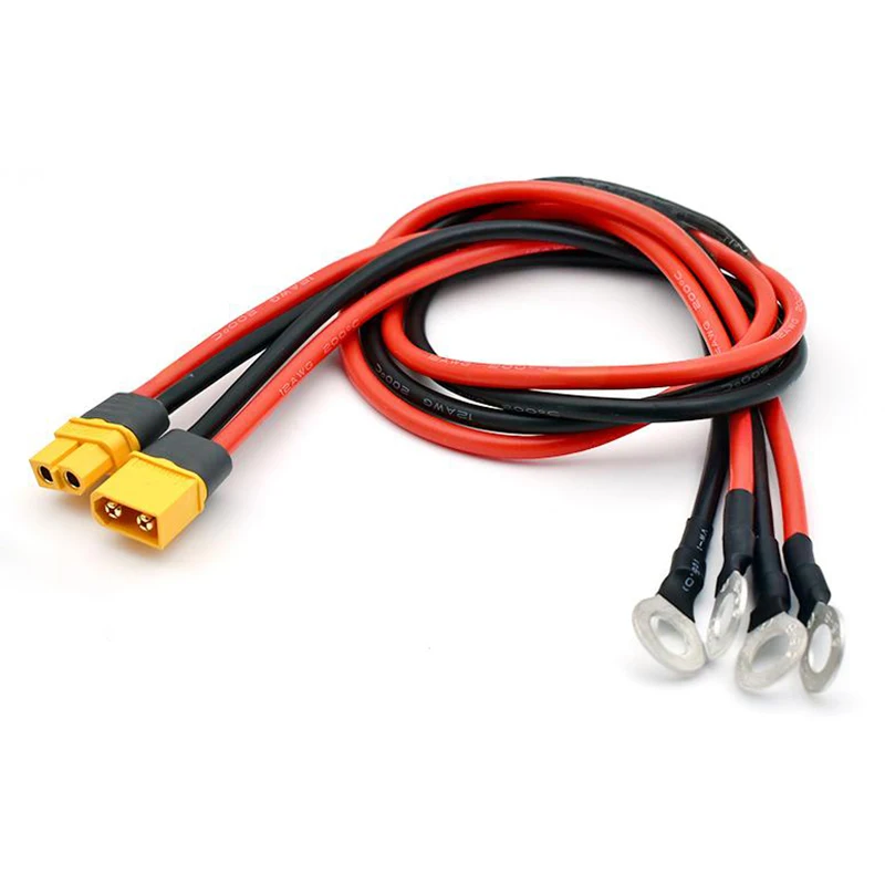 XT60 Modellflugzeugstecker auf 8 mm Kupfer-Nasendraht, männlich, weiblich, Stecker auf O-Typ-Anschluss, Anschlusskabel für Elektrofahrzeuge