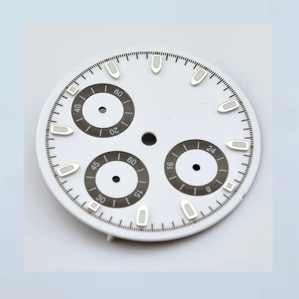 Customized Watch Dial Blue Luminous Dial Fit for VK63 Movement Watch Case Face 29.8mm VK63 Dial Parts