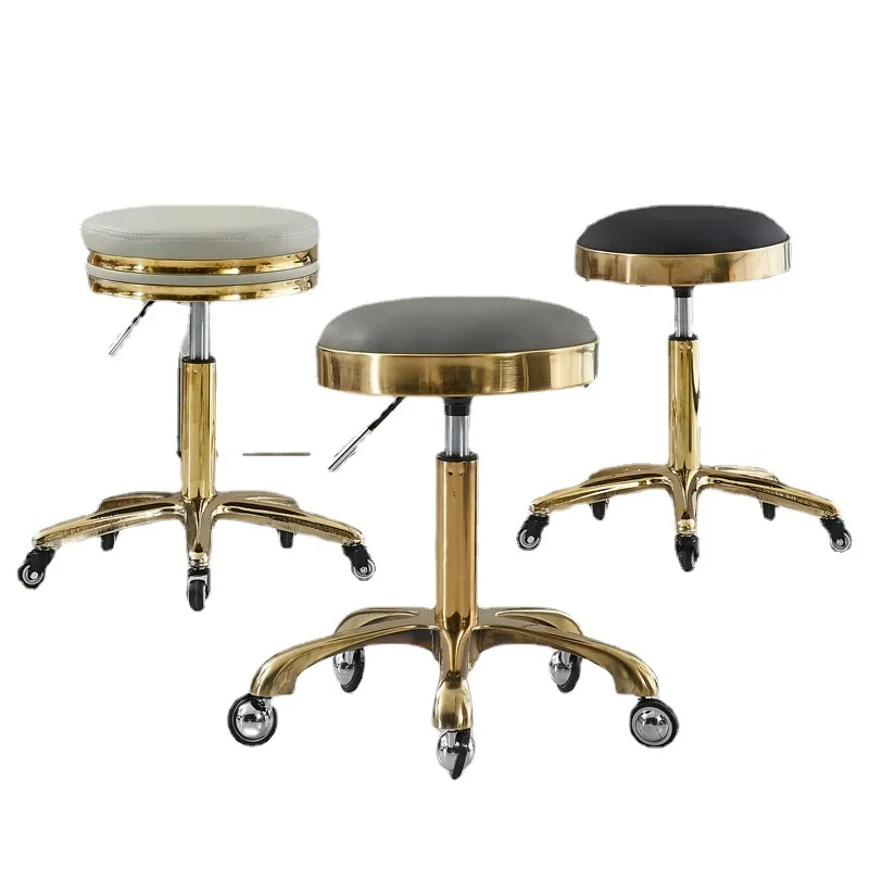 Height-Adjustable Rotating Round Stool – Large Work Chair for Hairdressers from Beauty Salon Chair Manufacturer