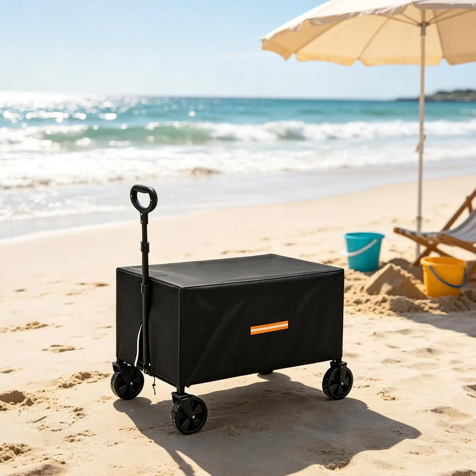 Durable Oxford Cloth Wagon Protective Cover Rectangle Waterproof Folding Cart Cover Dust-proof Sunscreen Trolley Cover Camping