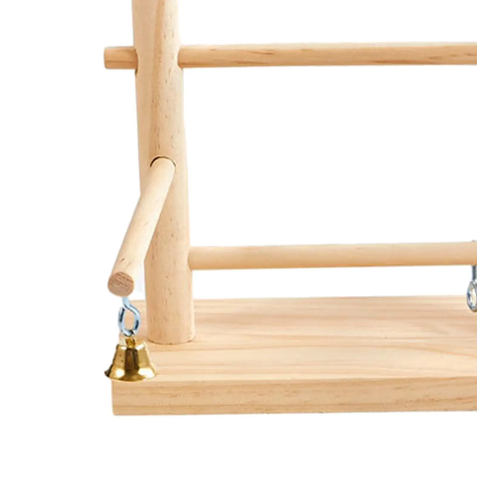 Portable Parrot Play Stand Wood Perch Tabletop Bird Playground Gym for Small Medium Parakeets Lovebirds