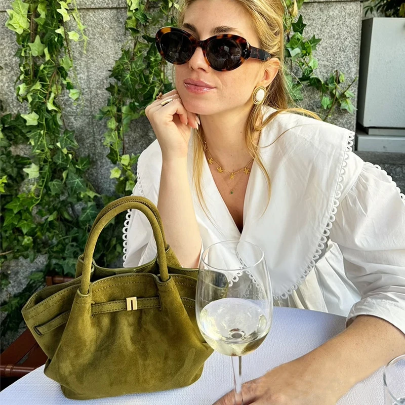 

Модная Замшевая сумка-тоут для женщин, мягкая сумочка из искусственной кожи с ручками сверху, роскошный Кошелек Хобо большого размера