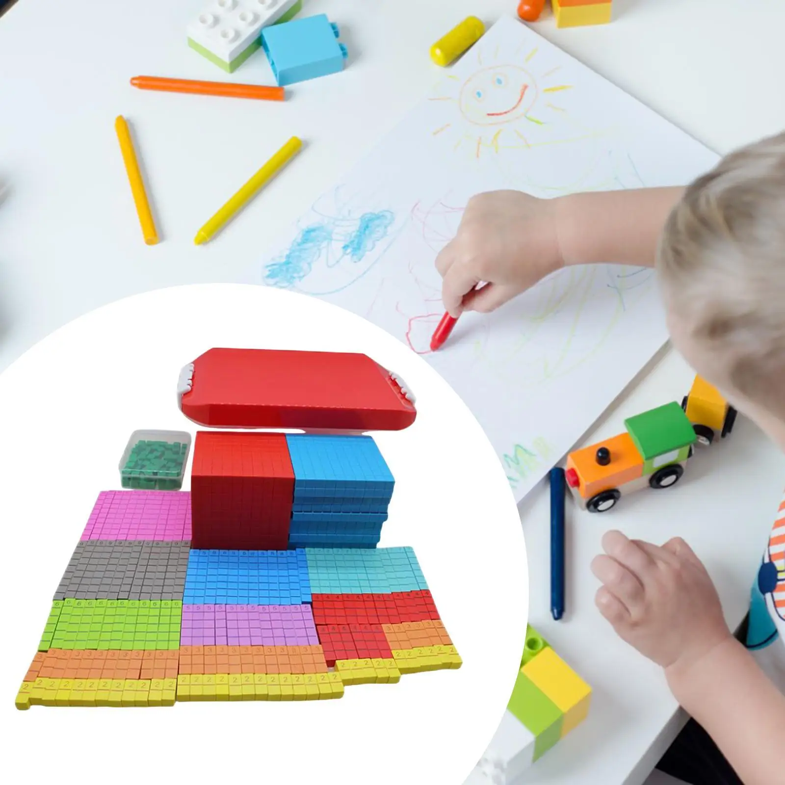 254개 베이스 10 블록 세트 계산 단위 교육용 장난감 연결 큐브