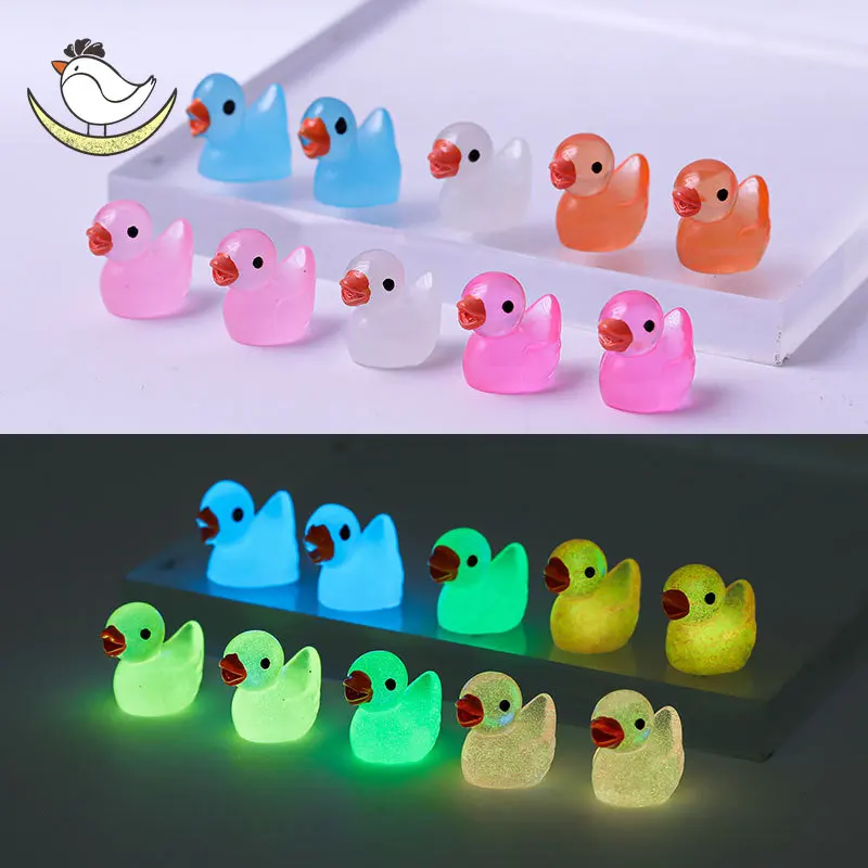 Resin Duck Glowing Kids Mix Color Novel Children Toys Glow in the Dark Novelty Toy Return Gift Stars Ornaments Luminous Present