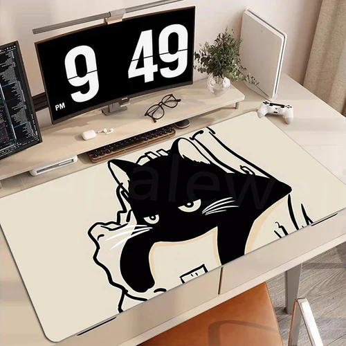 Imagen 1 del producto Alfombrilla de ratón para juegos 2026, alfombrilla de escritorio para Gamer con diseño de gato, alfombrilla grande para teclado, alfombra rosa para gato, alfombrilla para mesa para accesorios, alfombrillas para Mausepads