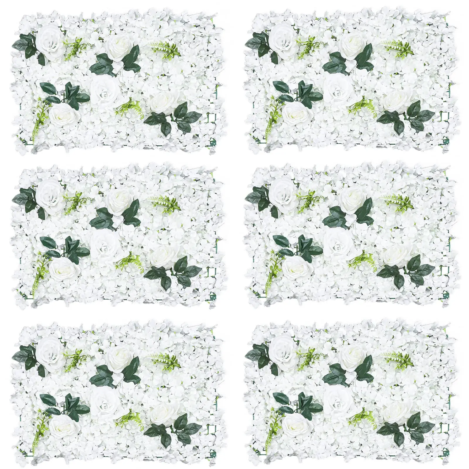 

15.74"x 23.62" Artificial Flower Wall Panels,Flower Wall Mat Silk Flower Panels for Outdoor Garden Backyard Fence Fence Privacy