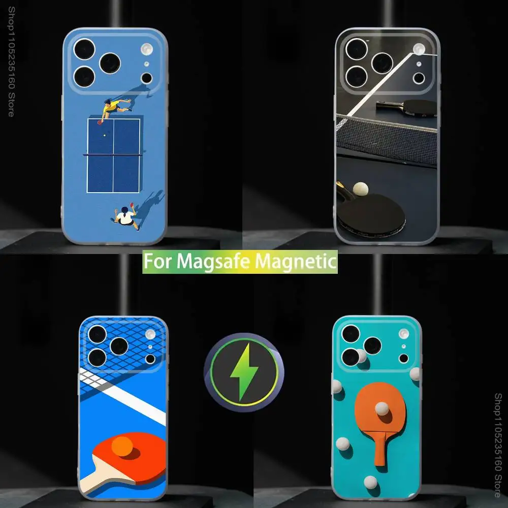 

Table T-tennis rackets For iPhone 11,12,13,14,15,16,17,Pro,Max,Plus,Mini,SE4,E Phone Case With Magsafe Wireless