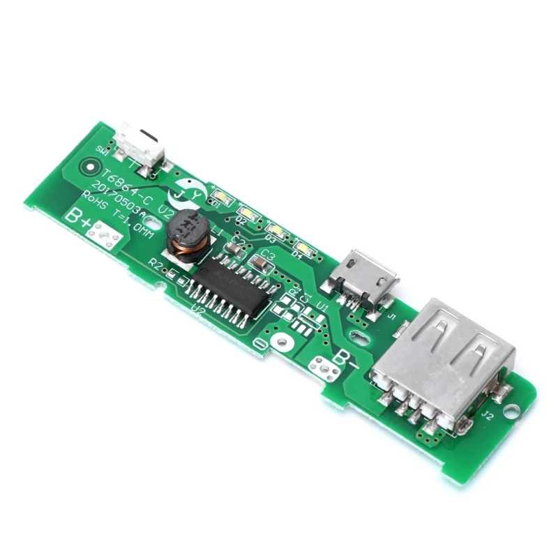 USB 5V 2A Mobile Phone Power Bank Charger PCB Board Module For 18650 Battery