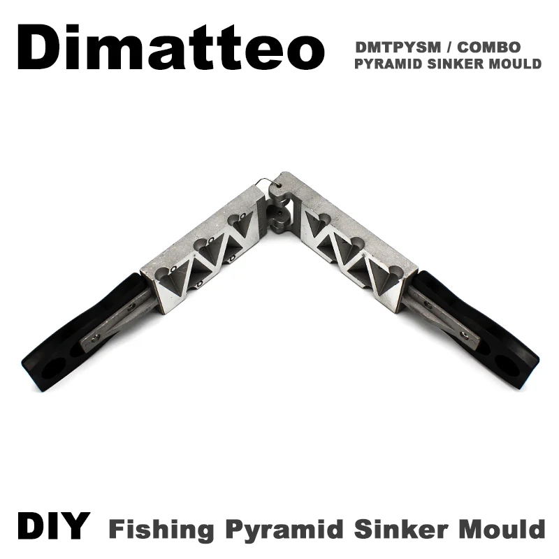 Dimatteo DIY Fishing Pyramid Sinker Mould DMTPYSM/COMBO 1oz, 2oz, 3oz, 1.5oz, 2.5oz 5 Cavities