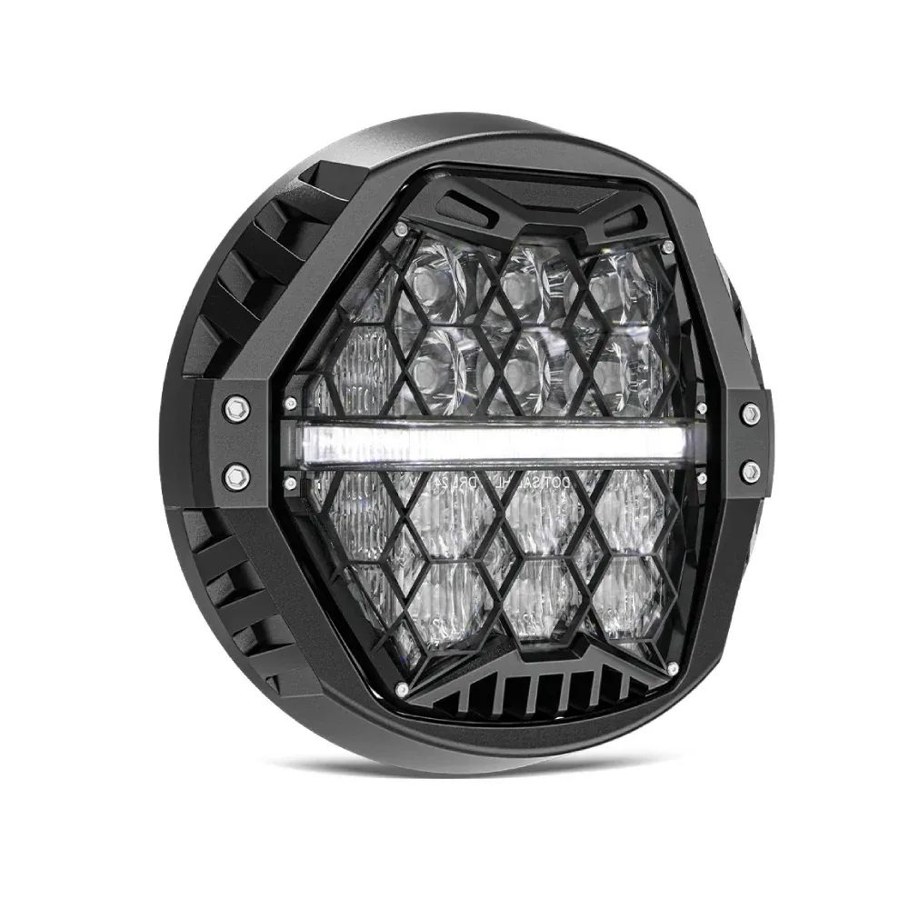 7 inch 120W 8000lm LED Motorfiets koplamp met Amber DRL HI/Lo Beam met beugel voor Harley-Davidson Street Glide Road King Special Electra Glide Ultra, DOT, E-Mark goedgekeurd IP67 Waterdichte