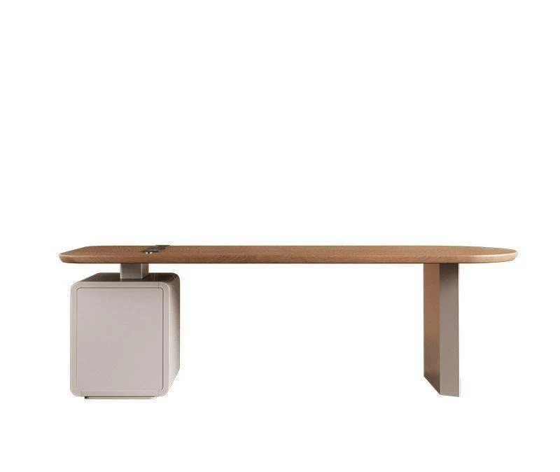 Medieval style pure solid wood lady boss desk light luxury high sense modern computer desk desk household cream style