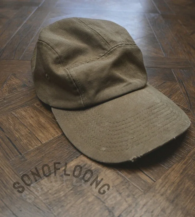 Retro washed five-piece cap cap worn and old wide-brimmed casual sunshade baseball cap