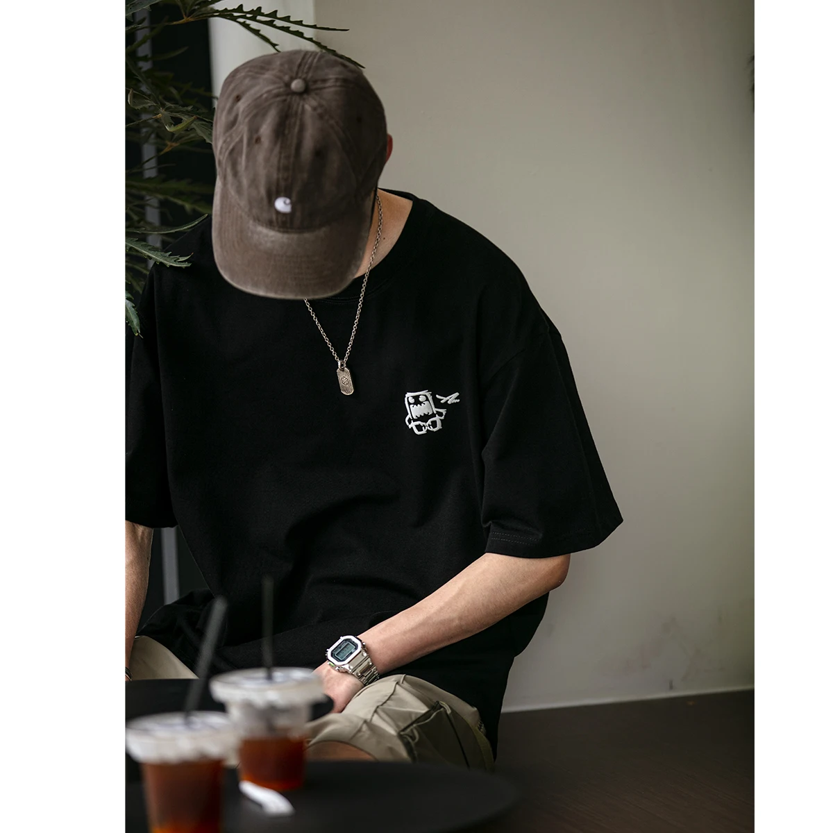 Summer Korean Oversize T-Shirt For Men Streetwear Harajuku High Quality Short Sleeve Loose Casual Tops Hip Hop Trendy Tee Male