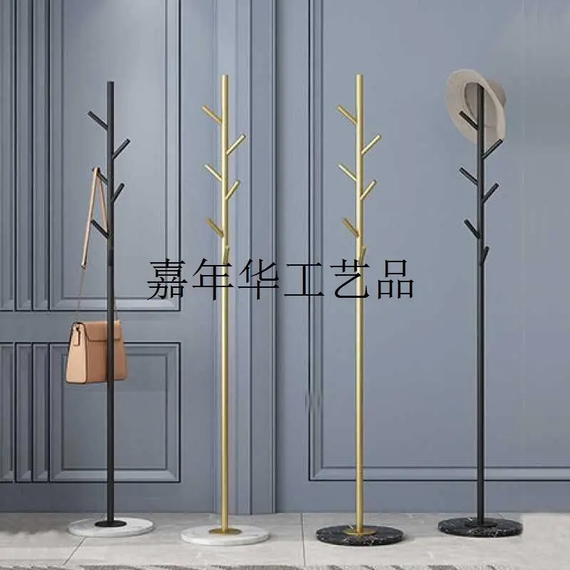 

Custom. Clothes Hanger Nordic Simple Household Floor-Type Clothes Tree Light Luxury Bedroom Cyber Celebrity Style Marble Metal H