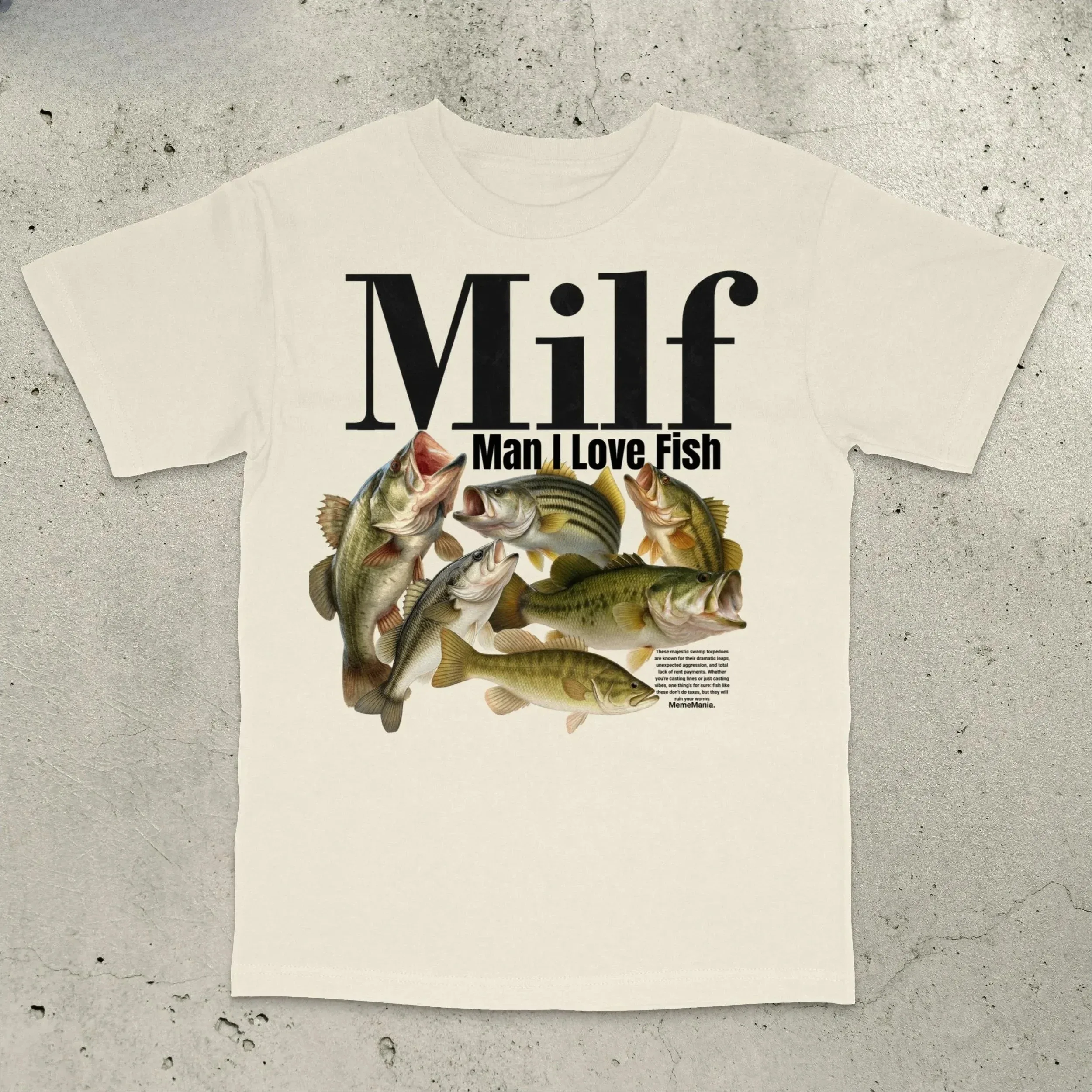 I Love Fish T-Shirt, Retro Fishing Shirt Bass Fishing T-Shirt Funny Fishing Shirt Stupid Meme Shirt Brain Rot Shirt Unhinged