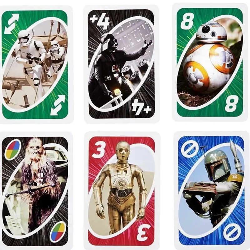 Star Wars Yoda UNO FLIP! Board Games UNO Cards Darth Vader Christmas Card Table Game Playing for Adults Kid Birthday Gift Toy