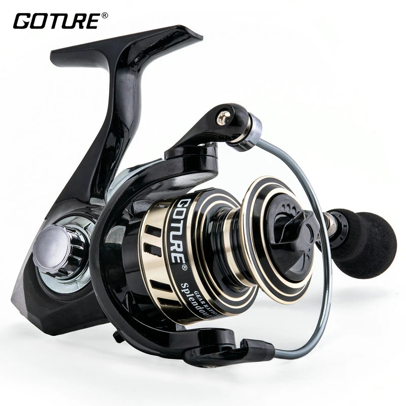 GOTURE SPLENDOUR Spinnrolle Modell 3000, Leichtgewichtig, 5,2:1 Übersetzungsverhältnis, CNC-Spule, Hochfester Nylonkörper, Angelrolle
