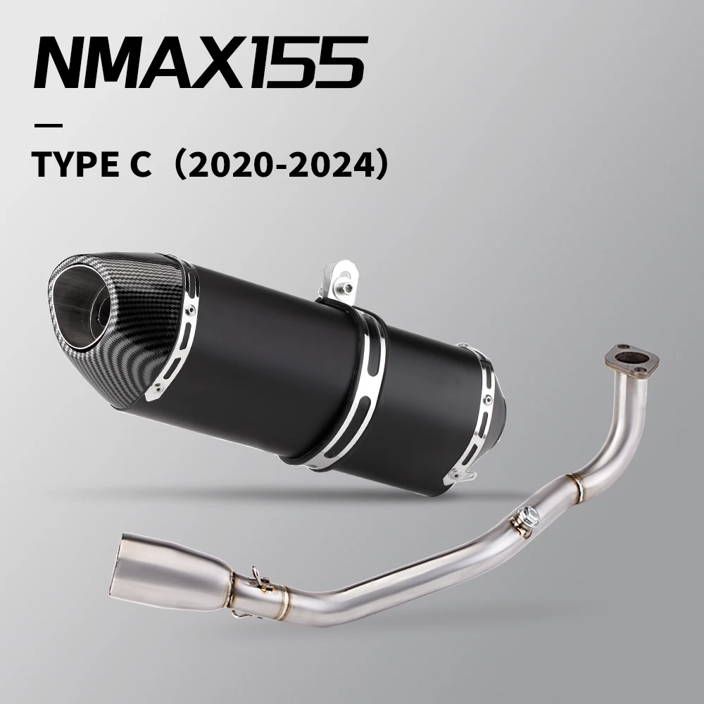 Slip On For NMAX 125 155 NMAX125 NMAX155 2021 2022 Motorcycle Exhaust Escape Moto Modify Front Link Pipe With H2O Sensor