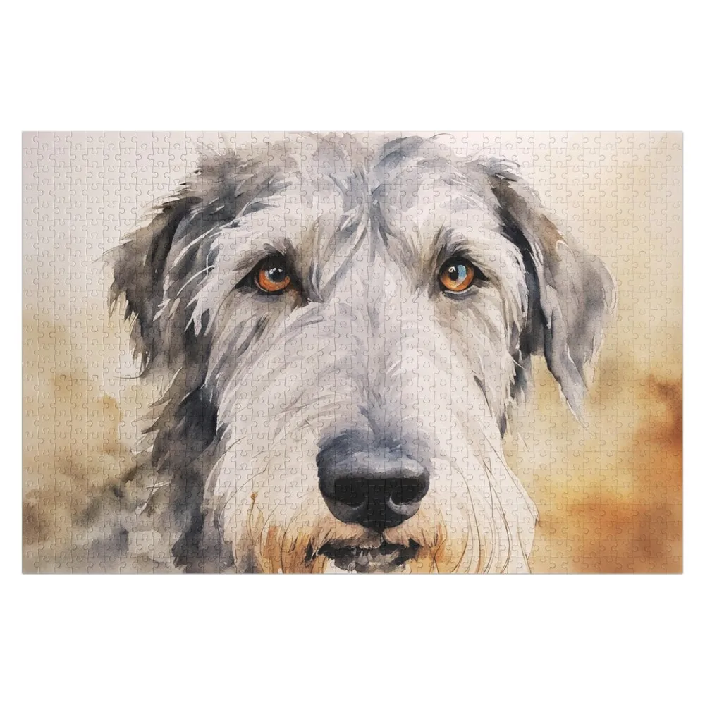 

Irish Wolfhound Art Jigsaw Puzzle Custom Child Customizable Gift Puzzle