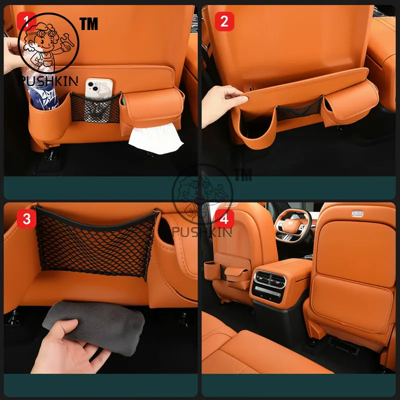 For Chery Jetour G700 2025 2026 Multi-functional Seat Kick Guard Rear Seat Leather Protection Mat Car Interior Accessories