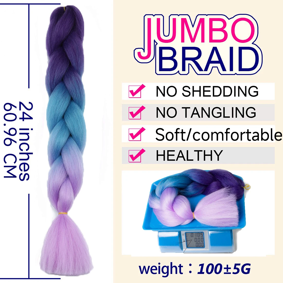 Wonderlady jumbo tranças de cabelo sintético 24 polegadas yaki textura ombre extensões de cabelo para mulheres crochê falso locs cabelo diy