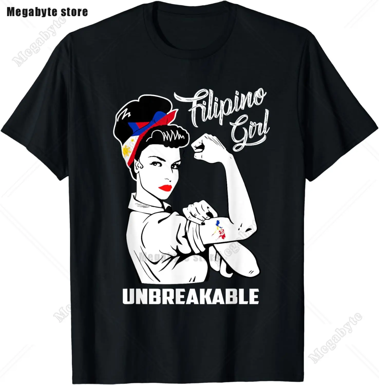 Filipino Girl T-Shirt Heritage Philippines Flag Gift T-Shirt Cotton Streetwear Short Sleeve Birthday Gifts T-shirt Mens Clothing