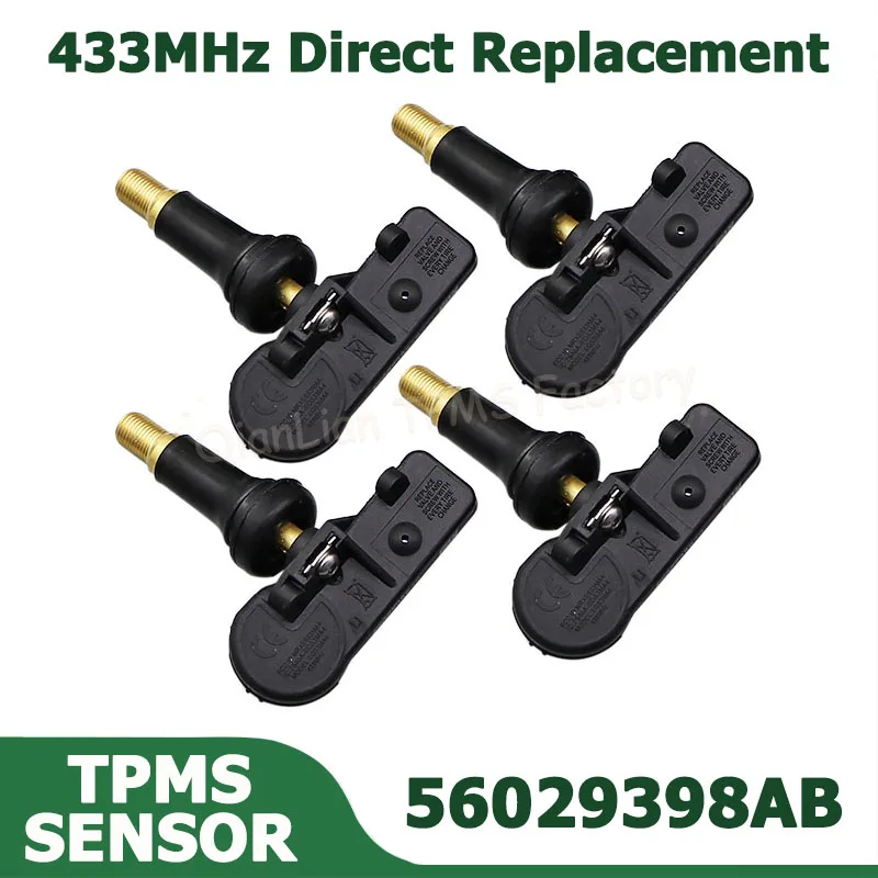 433HMz 56029398AB Reifen-TPMS-Sensor für Jeep Wrangler Unlimited 2006-2019 Auto-Reifendruckkontrollsystem Teile Zubehör