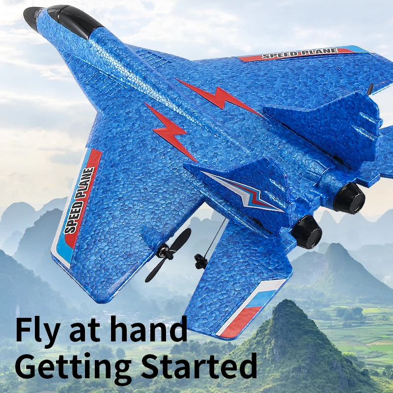 

44CM 2.4G 2.5CH Glider RC Ariplane Fixed Wing Fighter Aircra Hand Throwing Foam Outdoor Toys For Boys Birthday Gift LED Lights