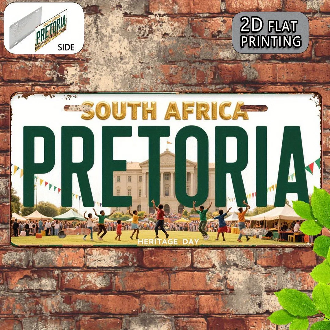 Aluminum Painting Pretoria South Africa Heritage Day Vintage License Plate Style Metal Tin Sign Wall Decor For Home Bar Man Cave