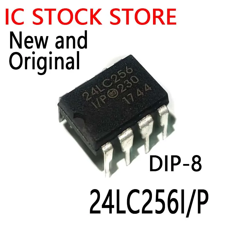 5PCS New and Original 24LC256-I/P DIP-8 24LC256-I/P  24LC256 EEPROM  24LC256-I/P 24LC256I/P