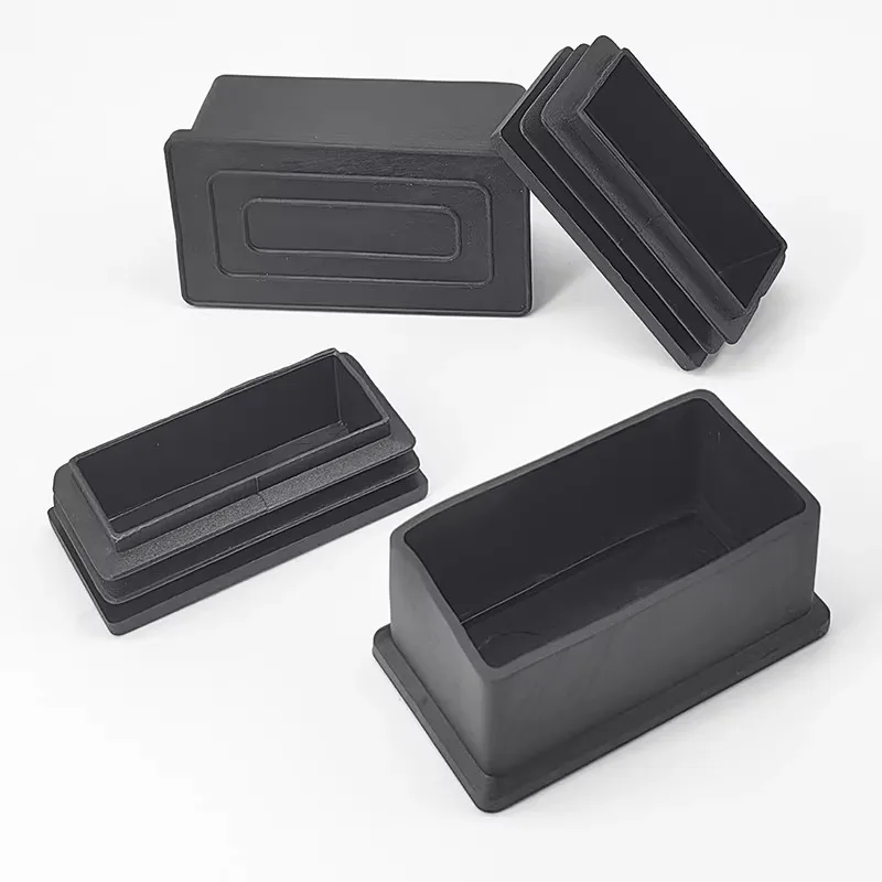 4/20/100PCS 30*60mm 3x6cm Plastic Rectangular Tube Inner Plugs Pipe Caps for Stainless Steel Tubes Table Chair Foot Inserts