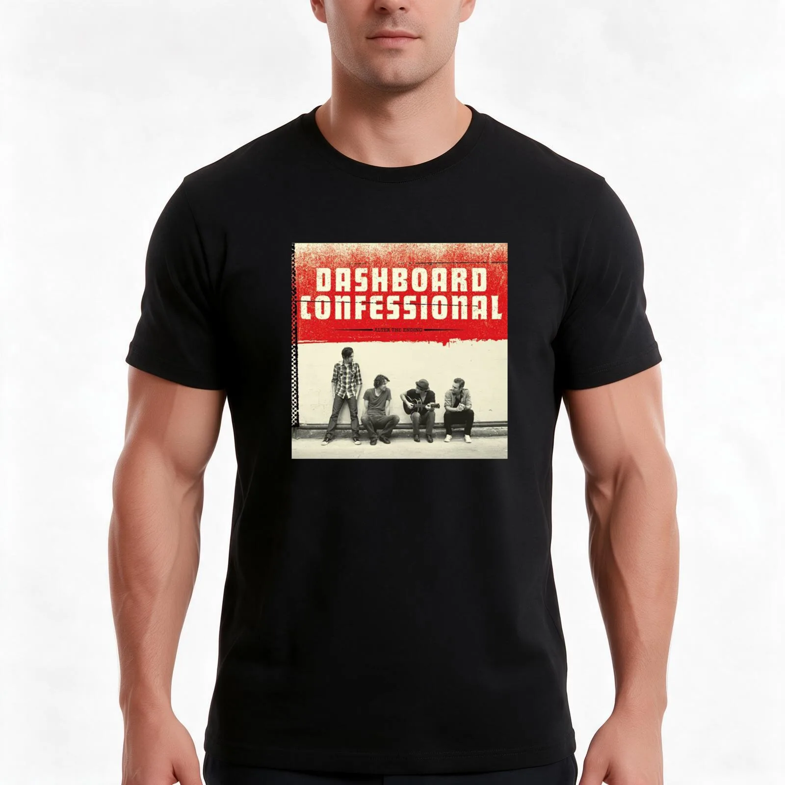 dashboard confessional T-Shirt, Summer Casual Cotton Tee, Oversized Streetwear Tops, Vintage Graphic Print, Unisex Men Women
