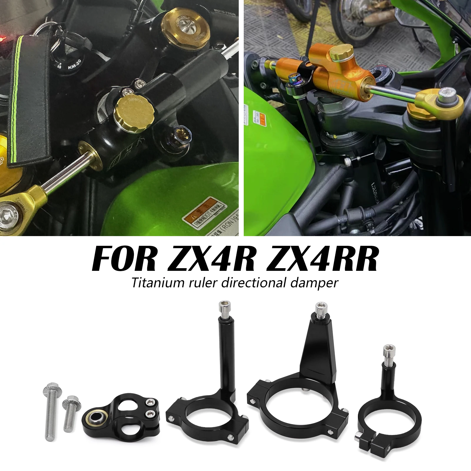 

Motorcycle Steering Damper Bracket Stabilizer For KAWASAKI ZX-4R SE 2025 ZX4R ZX-4RR 2024 ZX-25R 2020-2026 Safety Control