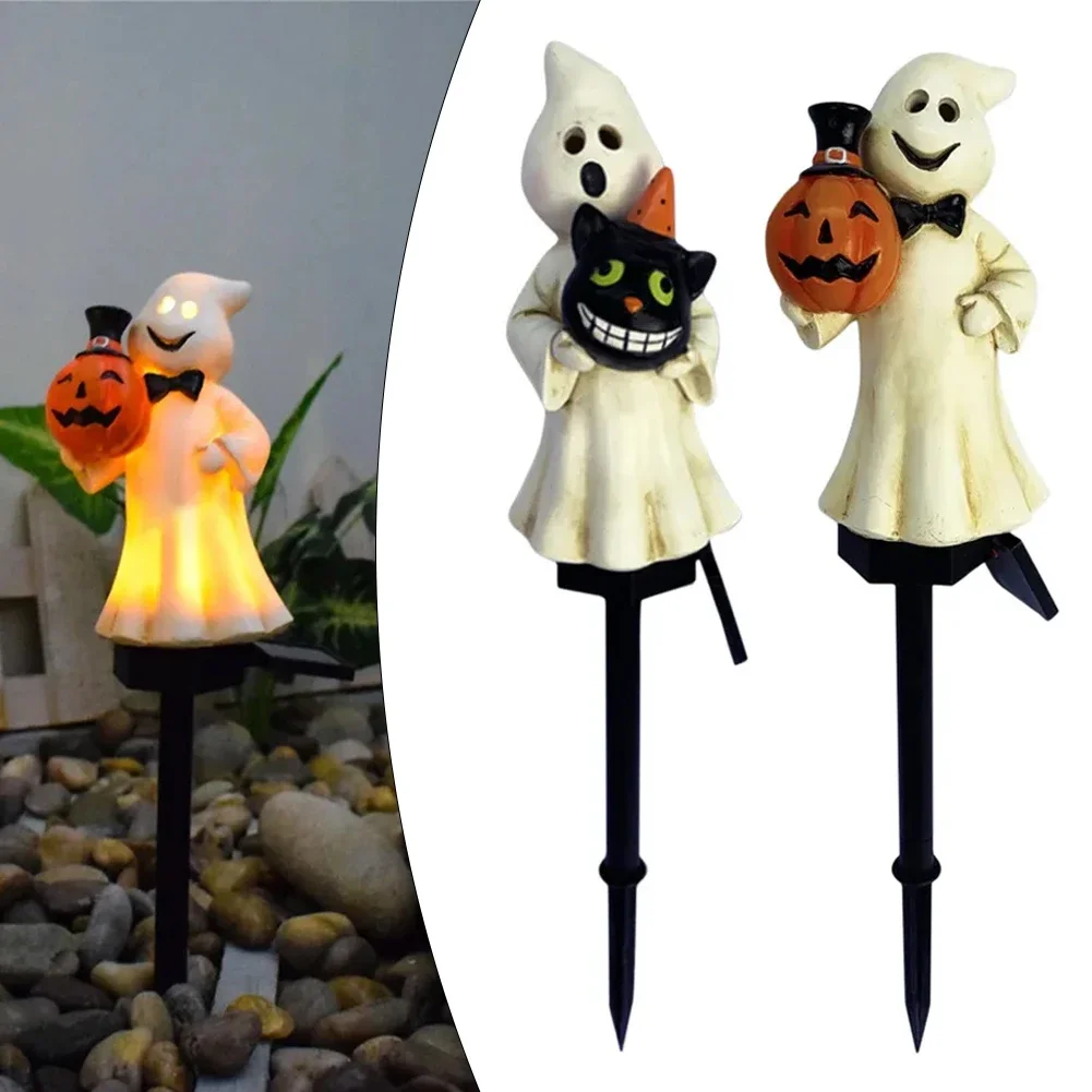 Solar Powered Halloween Horror Design Outdoor Lights Creative Atmospher Ornament 2024 Halloween New Year Home Decor Navidad