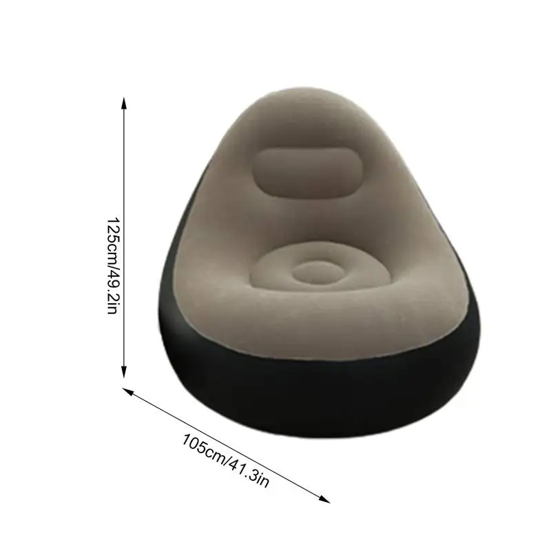 Folding Lounge Chair Portable Nap Chair Folding Lazy Sofa Blow Up Couch With With Footrest Stool Air Sofa Inflatable Couch