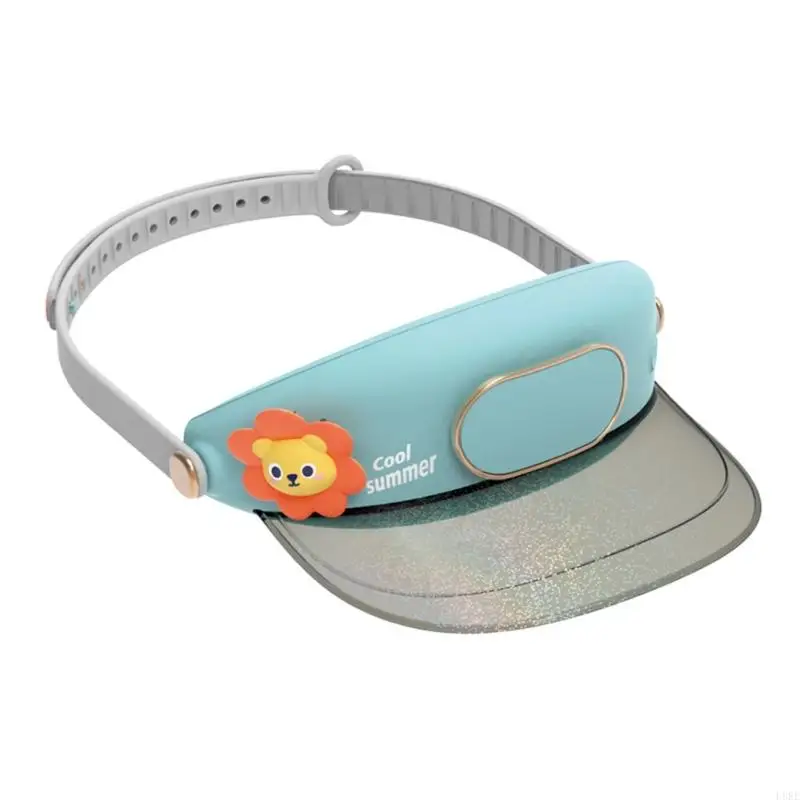 L8RE Tấm Che Nắng Mũ Có Quạt Cài Đặt Nhiệt Độ Tấm Che Quạt Mũ Trống Mũ Quạt Co Giãn Có Thể Điều Chỉnh Khóa Dành Cho Nữ trẻ