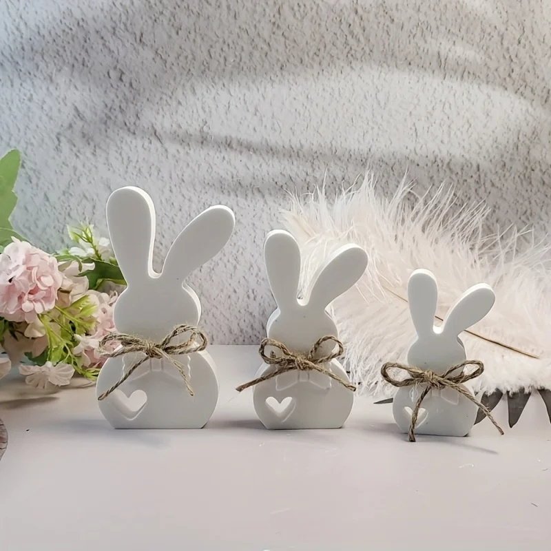 Resin Casting Molds Wobbly-Ear Rabbit 3D decorative silicone mold DIY candle silicone mold gypsum decorative silicone mold home