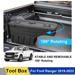 Lockable Tailgate Swing Case Storage Tool Box for Ford Ranger 2019 2020 2021 2022 Wildtrak XLT XL XLS  Black 1PCS Car Styling