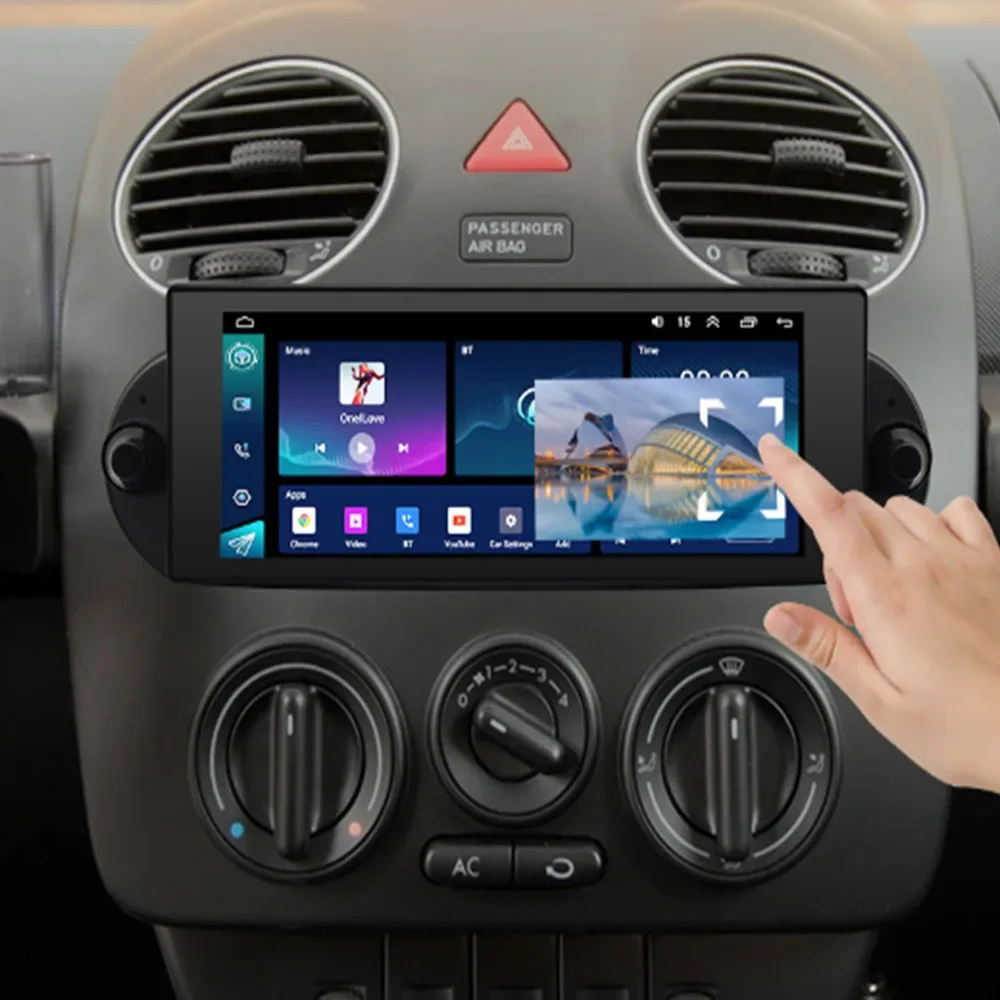2025 صوت السيارة أندرويد 14 Autoradio GPS لسيارة فولكس فاجن بيتل 2000-2012 راديو السيارة أوتوموتيفو متعدد الوسائط CarPlay ستيريو DSP