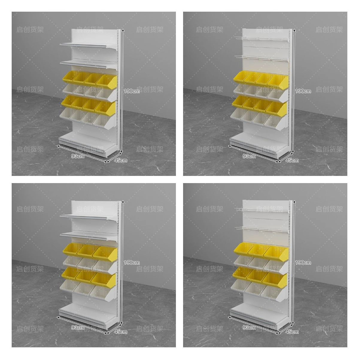 새로운 슈퍼마켓 선반, 편의점 식료품점, 캐주얼 대량 식품 디스플레이 랙, 다층 스낵 랙