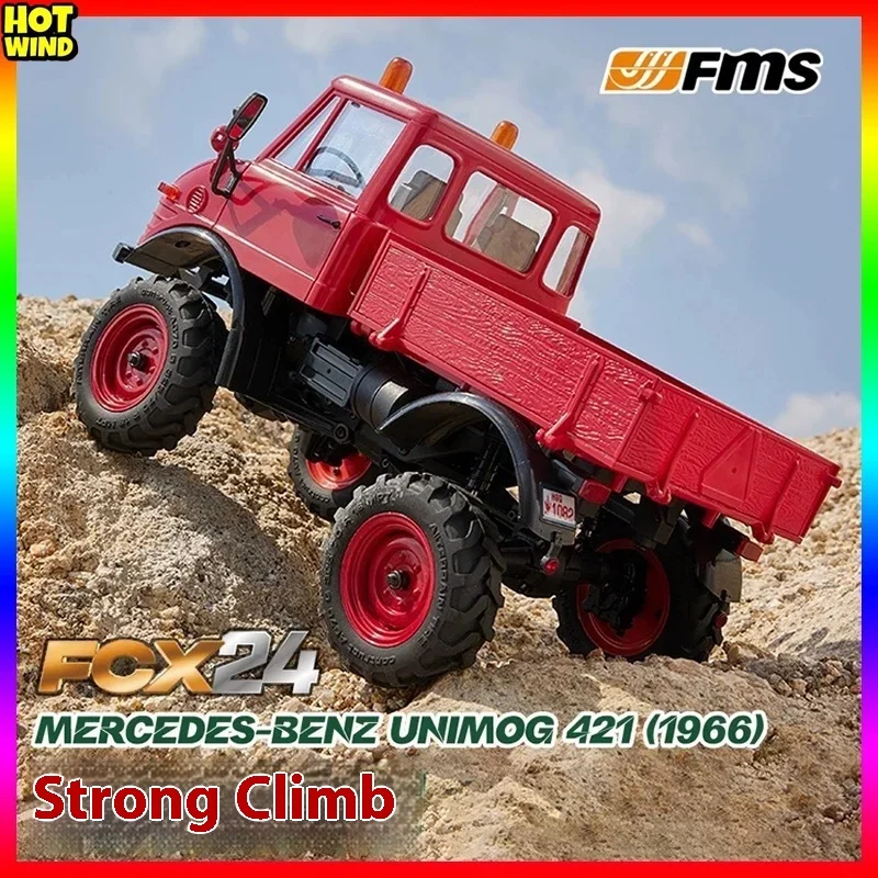 New Fms 1:24 Fcx24 Unimog Simulation Hard Plastic Shell Two-speed Mechanical Variable Speed Micro Card Model Car Rc Boy Toy