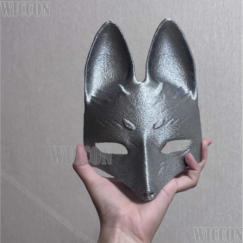 Máscara de zorro Kotoyuki Tsuneki Horro juego máscara de Cosplay 3 colores blanco gris plata para hombre Cos traje fiesta de Halloween traje de Carnaval