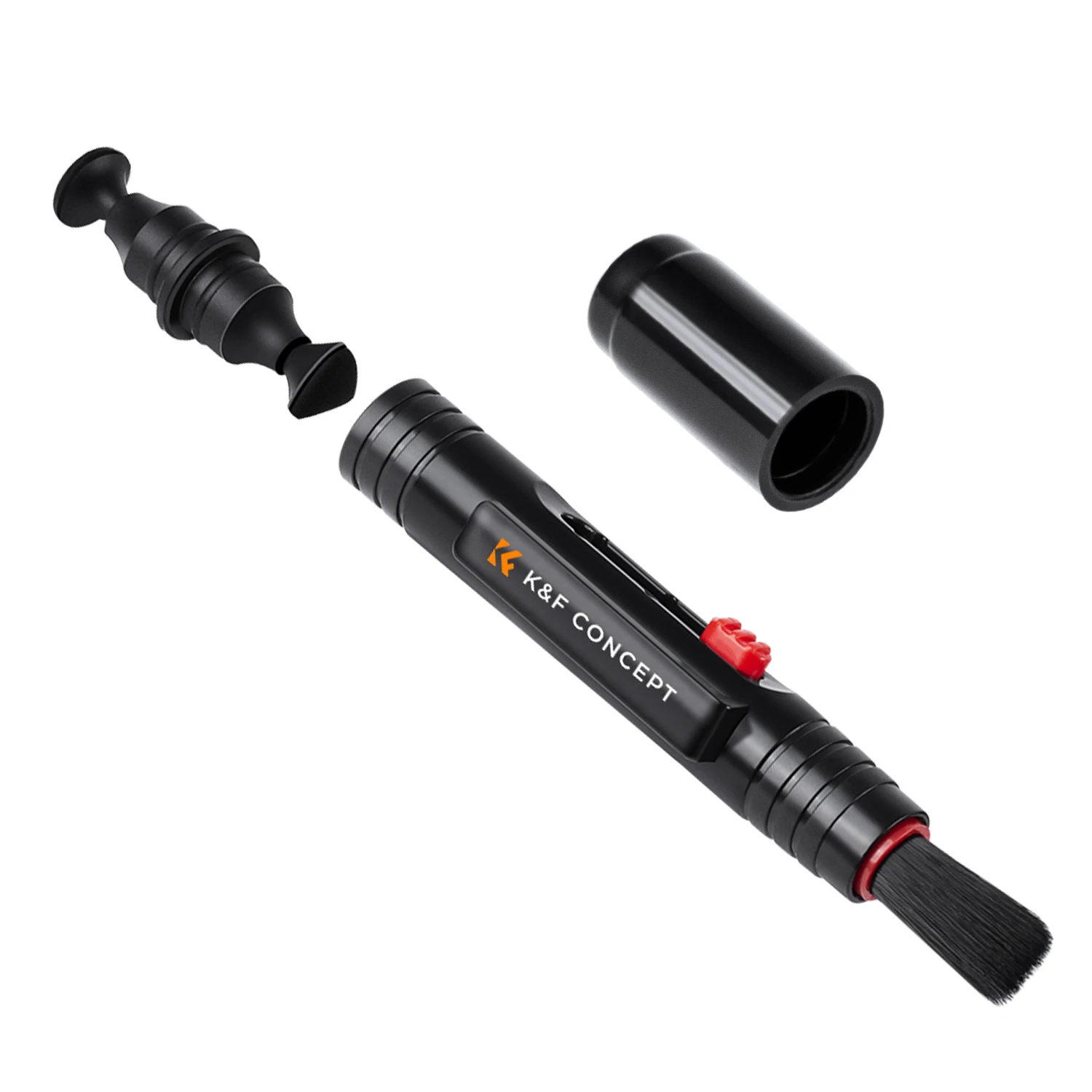K & F Concept Caneta de limpeza de lentes Escova de lente com 2 cabeças de carbono para lente de câmera DSLR Telescópio Lupa Tela do telefone móvel
