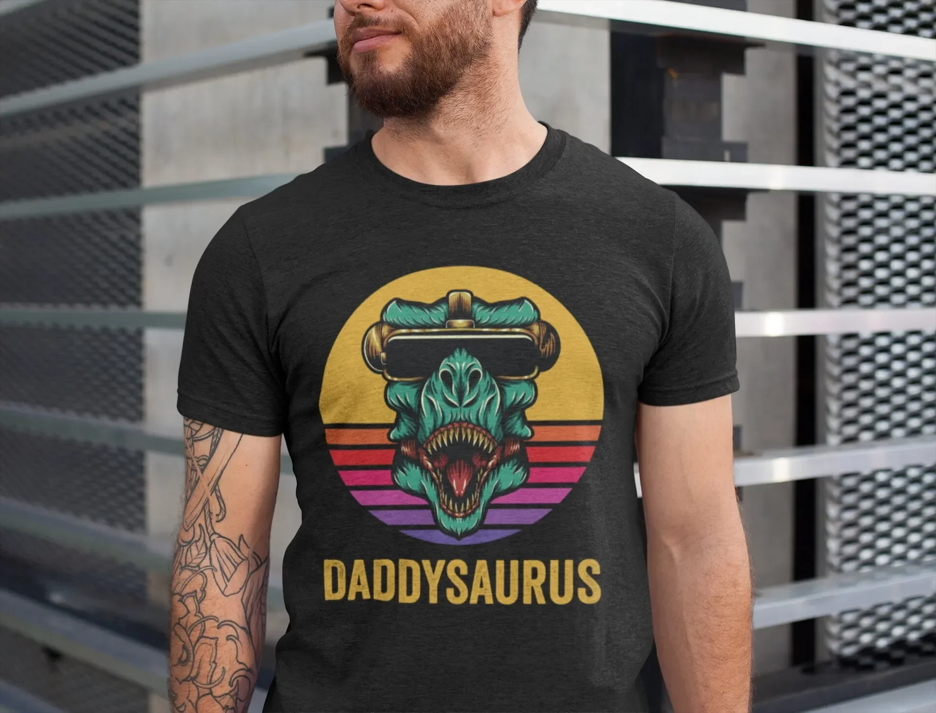 Daddy Saurus T Shirt Daddysaurus Papasaurus Dad Dinosaur gift for Husband Fathers Day birthday