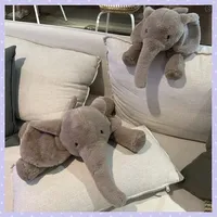 Super Soft Grey Elephant Plush Toys Cute Stuffed Flappy Ears Long Plush Elephant Animals Plushy Hugging Pillow Kids Xmas Gift