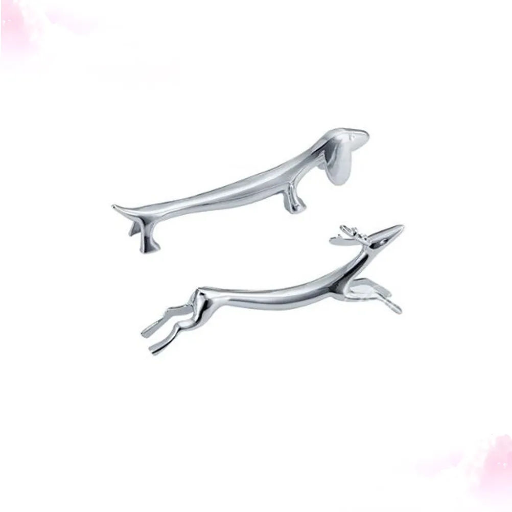 2Pcs Dog Shape Chopstick Holder Zinc Alloy Elegant Chopsticks Rest Spoon Fork Stand for Home Kitchen Dining Table view 4