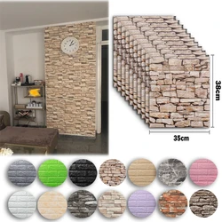 Foam 3D Decorative Wall Stickers Adhesive Panel Home Decor Living Room Bedroom House Decoration Bathroom Waterproof Wallpaper