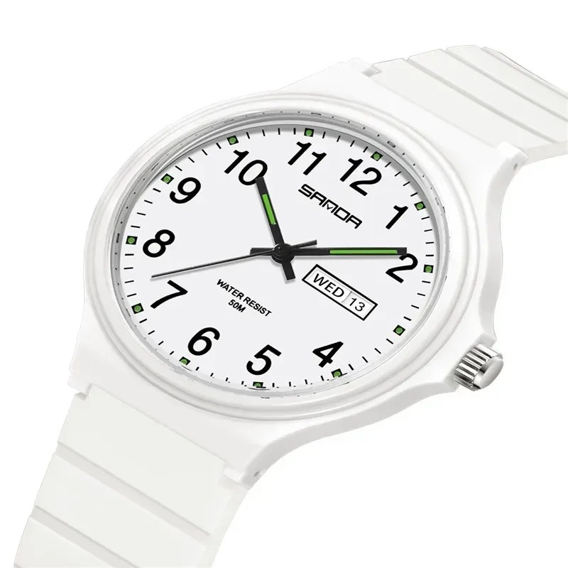 SANDA Herenmode Liefhebbers Horloge Vrouwen Schok Waterbestendig Y2K Quartz Bijpassende Horloge voor School Jongens Meisjes N6060