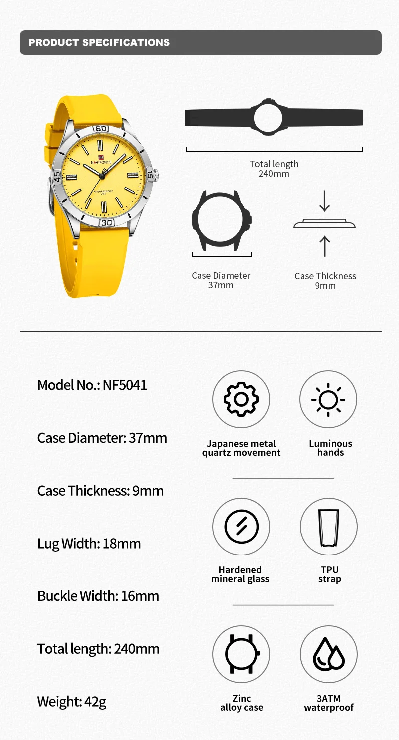 NAVIFORCE Top Brand Lover’s Watches for Men and Women Fashion Wristwatches Waterproof Date Clock Couple Watch Gifts Set for Sale