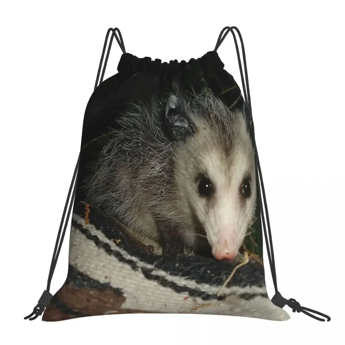 BABY OPOSSUM Backpacks Multi-function Portable Drawstring Bags Drawstring Bundle Pocket Shoes Bag BookBag For Travel Students